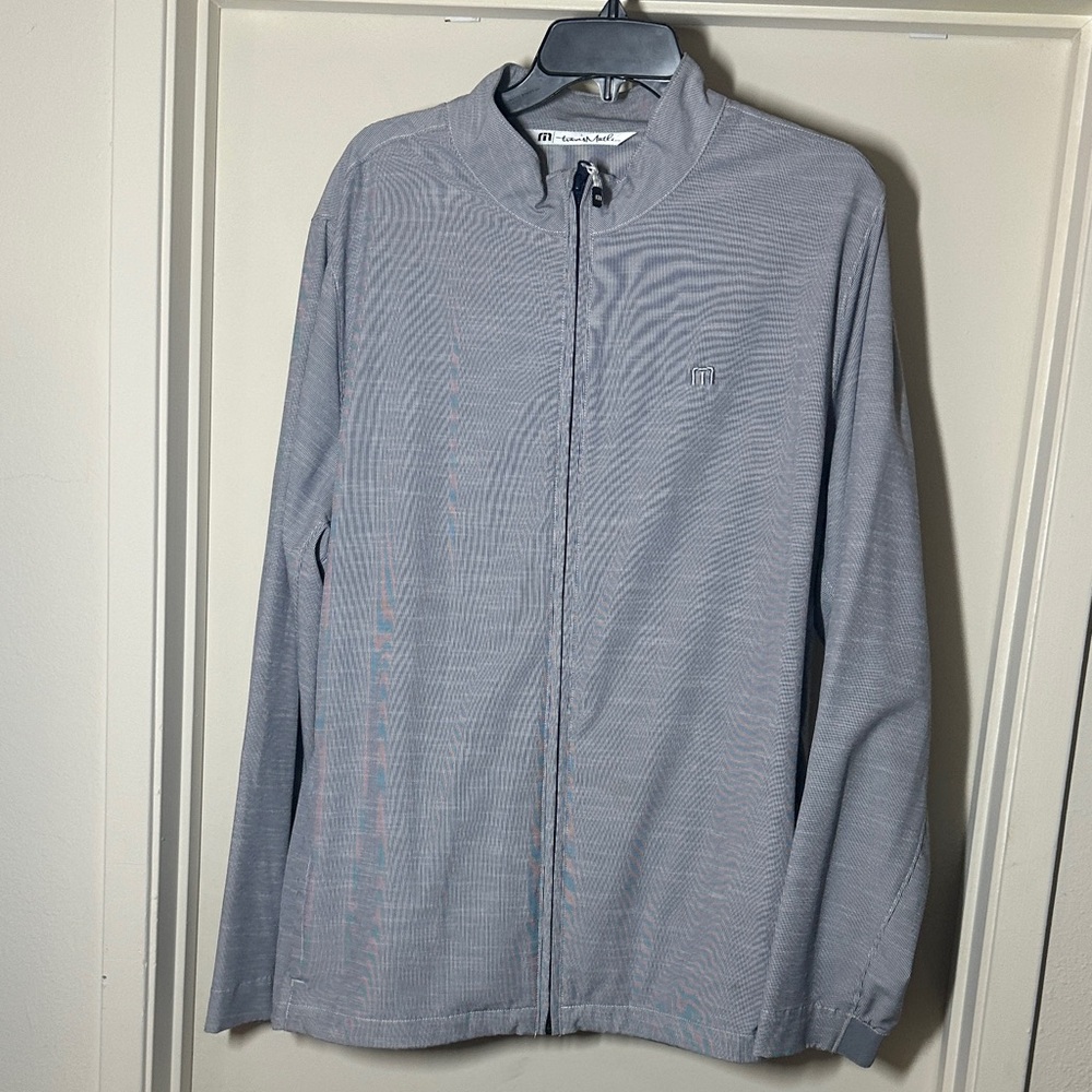 Travis Mathew Light Gray Full-Zip Jacket